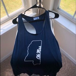 Blue Ole Miss Tank Top